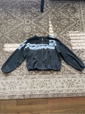 H&M Turquoise Zip-Front Bomber Jacket